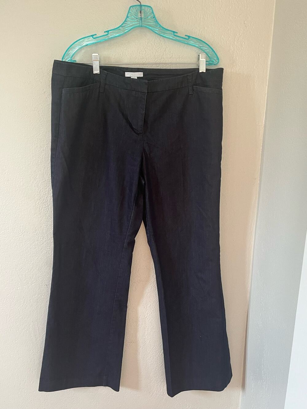 New York & Company Stretch Blue Dress Pants Size 14